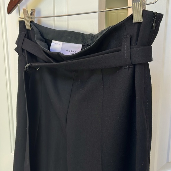 Akris Punto Cuffed Black Wool Pants 10 - Picture 6 of 9